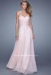 Picture of: Strapless Chiffon Dress with Sweetheart Neck and Ruching in Pink, Style: 20815, Detail Picture 3
