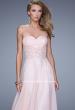 Picture of: Strapless Chiffon Dress with Sweetheart Neck and Ruching in Pink, Style: 20815, Detail Picture 5