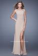 Picture of: Sleeveless Dress with Sheer Straps and Crystal Beading in Nude, Style: 20842, Detail Picture 1