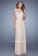 Picture of: Embellished Net Jersey Dress with Cut Outs and Side Straps in Nude, Style: 20861, Detail Picture 3