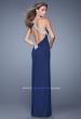 Picture of: One Shoulder Long Jersey Prom Dress with Open Back in Blue, Style: 20865, Detail Picture 2