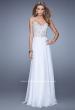 Picture of: Embellished Strapless Dress with Gathered Chiffon Skirt in White, Style: 20888, Detail Picture 2