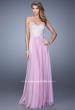Picture of: Embellished Strapless Dress with Gathered Chiffon Skirt in Wisteria, Style: 20888, Detail Picture 5