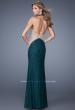 Picture of: Lace Halter Prom Gown with Crystal Beading in Blue, Style: 20896, Back Picture
