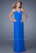 Picture of: Net Jersey Prom Dress with Sheer Beaded Straps in Blue, Style: 20903, Main Picture