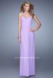 Picture of: Net Jersey Prom Dress with Sheer Beaded Straps in Wisteria, Style: 20903, Detail Picture 1