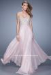 Picture of: Chiffon Prom Dress with Sweetheart Neckline and Pearls in Pink, Style: 20952, Detail Picture 2