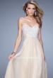 Picture of: Chiffon Prom Dress with Sweetheart Neckline and Pearls in Nude, Style: 20952, Detail Picture 5