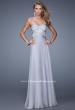 Picture of: Embroidered Bodice Prom Dress with Sweetheart Neck in Silver, Style: 20953, Detail Picture 2