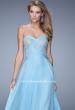 Picture of: Embroidered Bodice Prom Dress with Sweetheart Neck in Blue, Style: 20953, Detail Picture 7