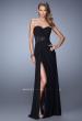 Picture of: Jersey Prom Dress with Sheer Lace Detail in Black, Style: 20959, Detail Picture 1