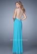 Picture of: Sleeveless Prom Dress with V Neck and Rhinestones in Aqua, Style: 20984, Back Picture