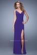Picture of: Sleeveless Prom Dress with V Neck and Rhinestones in Purple, Style: 20984, Detail Picture 1