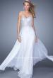 Picture of: Sequined Bodice Long Chiffon Prom Dress in White, Style: 20985, Main Picture