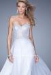 Picture of: Sequined Bodice Long Chiffon Prom Dress in White, Style: 20985, Detail Picture 1