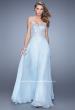 Picture of: Sequined Bodice Long Chiffon Prom Dress in Blue, Style: 20985, Detail Picture 4