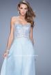 Picture of: Sequined Bodice Long Chiffon Prom Dress in Blue, Style: 20985, Detail Picture 7