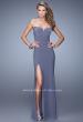 Picture of: Strapless Prom Dress with Crisscrossed Back Straps in Gray, Style: 20993, Detail Picture 1