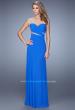 Picture of: One Shoulder Prom Dress with Cut Outs and Rhinestones in Blue, Style: 21011, Main Picture