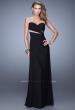 Picture of: One Shoulder Prom Dress with Cut Outs and Rhinestones in Black, Style: 21011, Detail Picture 2