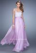 Picture of: Gathered Waistband Long Prom Dress with Crystal Beads in Wisteria, Style: 21015, Main Picture