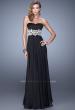 Picture of: Glamorous Prom Dress with Beaded Metallic Embroidery in Black, Style: 21040, Detail Picture 3