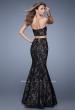 Picture of: Two Piece Lace Dress with Mermaid Skirt in Black, Style: 21050, Back Picture
