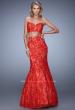 Picture of: Two Piece Lace Dress with Mermaid Skirt in Red, Style: 21050, Detail Picture 2