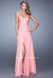 Picture of: Sweetheart Neckline Prom Dress with Crisscross Bodice in Pink, Style: 21057, Detail Picture 3