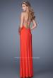 Picture of: Embellished Jersey Prom Dress with Sheer Detail in Red, Style: 21071, Back Picture