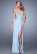 Picture of: Elegant Long Prom Dress with Cut Outs and Open Back in Blue, Style: 21073, Detail Picture 1