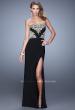 Picture of: Elegant Long Prom Dress with Cut Outs and Open Back in Black, Style: 21073, Detail Picture 3
