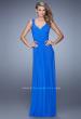 Picture of: Embellished Long Prom Gown with Ruched Bodice in Blue, Style: 21084, Main Picture