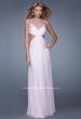 Picture of: Long Halter Prom Dress with Cut Outs and Open Back in Pink, Style: 21090, Main Picture