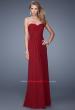 Picture of: Graceful Long Prom Dress with Crisscross Gathered Bodice in Red, Style: 21103, Main Picture
