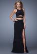 Picture of: Striking Jersey Long Gown with Racer Back and Cut Outs in Black, Style: 21106, Main Picture