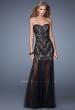 Picture of: Bold Tulle Dress with Sweetheart Neck and Sheer Skirt in Black, Style: 21114, Main Picture