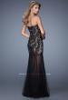 Picture of: Bold Tulle Dress with Sweetheart Neck and Sheer Skirt in Black, Style: 21114, Back Picture