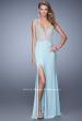 Picture of: Embroidered Dress with Beaded Straps and Open Back in Mint, Style: 21120, Detail Picture 1