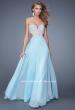 Picture of: Pretty Chiffon Prom Dress with Pearls and Rhinestones in Mint, Style: 21128, Detail Picture 1