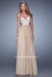 Picture of: Pretty Chiffon Prom Dress with Pearls and Rhinestones in Nude, Style: 21128, Detail Picture 4