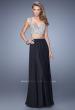 Picture of: Beaded Top Ling Two Piece Prom Dress with Beaded Waist in Black, Style: 21135, Detail Picture 2