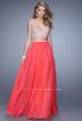 Picture of: Beaded Top Ling Two Piece Prom Dress with Beaded Waist in Red, Style: 21135, Detail Picture 5