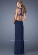 Picture of: Long Prom Gown with Ruched Bodice and Open Back in Plum, Style: 21144, Main Picture