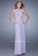Picture of: Modern Jersey Prom Dress with High Neck and Gathering in Lavender, Style: 21145, Main Picture