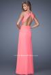 Picture of: Elegant Prom Dress with Sheer Cutouts and Sequins in Pink, Style: 21147, Back Picture