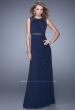 Picture of: Elegant Prom Dress with Sheer Cutouts and Sequins in Navy, Style: 21147, Detail Picture 3