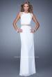 Picture of: Elegant Prom Dress with Sheer Cutouts and Sequins in White, Style: 21147, Detail Picture 4