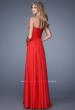 Picture of: Stunning Chiffon Prom Dress with Gathered Bodice in Red, Style: 21154, Back Picture