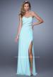 Picture of: Long Jersey Dress with Embellished Sheer Cut Outs in Mint, Style: 21157, Detail Picture 2